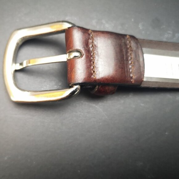 Florsheim Made in Italy Men's Size 30 Brown Full Grain Italian Leather Belt - Picture 9 of 9